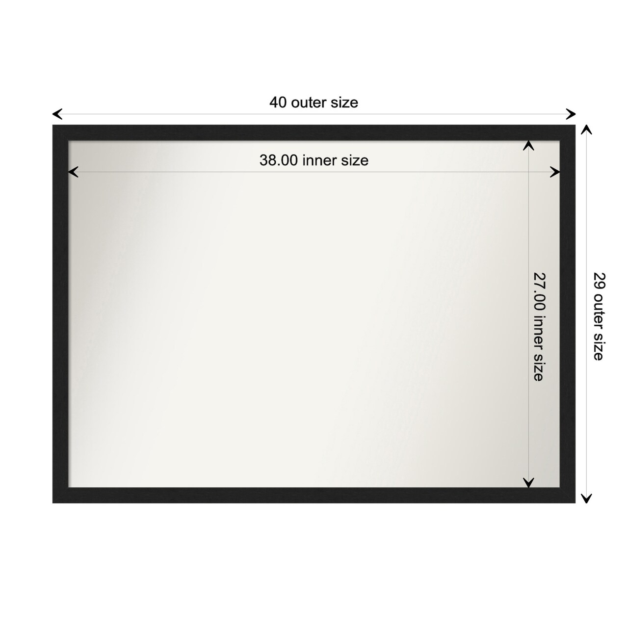 Amanti Art Non-Beveled Wall Mirror, Grace Brushed Gold Narrow Frame